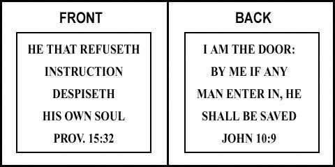 Scripture Sign - Proverbs 15:3 and John 10:9