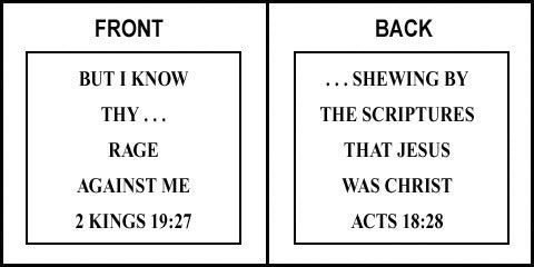 Scripture Sign - 2  Kings 19:27 and Acts 18:28