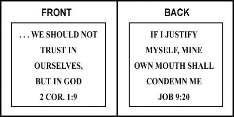 Scripture Sign - 2 Corinthians 1:9 and Job 9:20