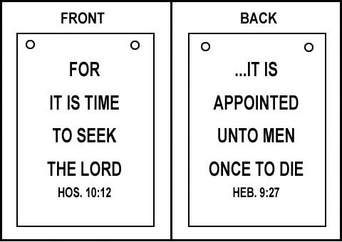 Sandwich Sign - Hosea 10:12 and Hebrews 9:27