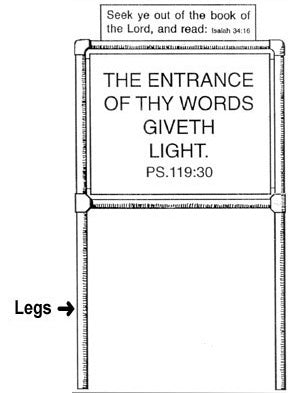 Leg for Scripture Sign Frame - One Piece