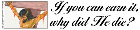 If You Can Earn It Cursive - Sticker
