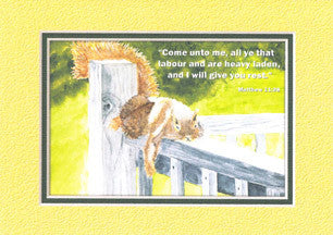 KJV Scripture Encouragement Card - Squirrel