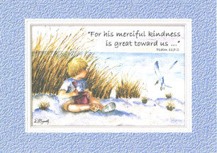 KJV Scripture Encouragement Card - Beach With Boy