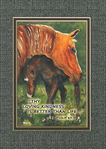 KJV Scripture Encouragement Card - 2 Horses