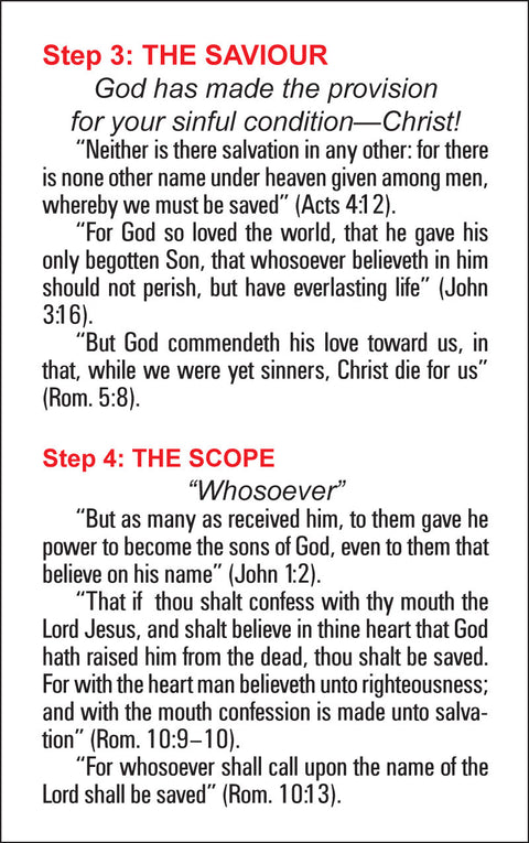 New Testament Salvation - Tract (Medium Size - Glossy)