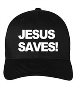 Scripture Hat - Jesus Saves (black)