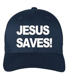 Scripture Hat - Jesus Saves (navy blue)