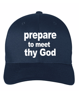 Scripture Hat - Amos 4:12 (navy blue)
