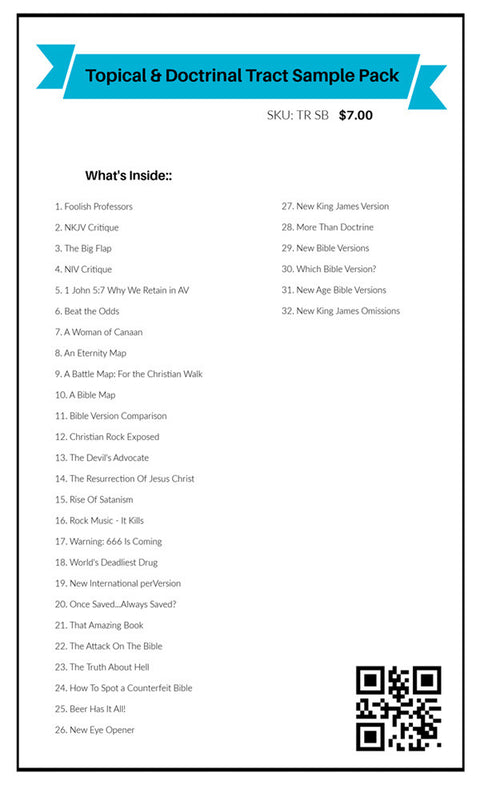 Topical & Doctrinal Tract Sample Pack