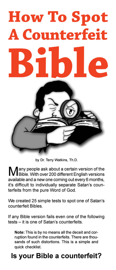 How to Spot a Counterfeit Bible - Tract