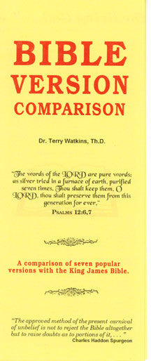 Bible Version Comparisons - Tract