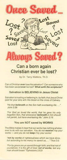 Once Saved...Always Saved? - Tract