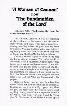 The Handmaiden of the Lord (A Woman of Canaan) - Tract