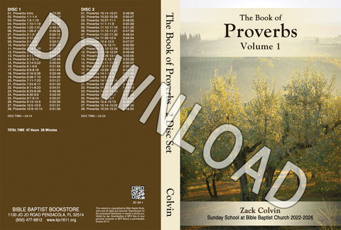 Zack Colvin: Proverbs Volume 1- Downloadable MP3