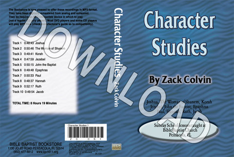 Zack Colvin: Character Studies - Downloadable MP3