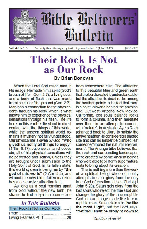Bible Believers' Bulletin, June 2025 - Downloadable PDF
